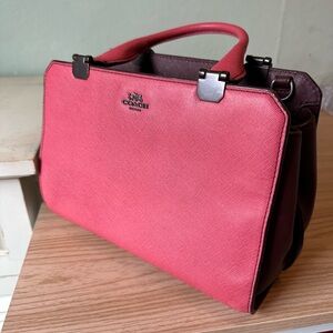 Coach New York Coral Leather Handbag – Gently Used – $300